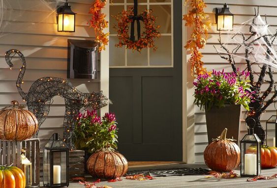 front door Halloween decoration ideas backyard Halloween decorations ...